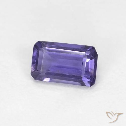 0.26 ct Violet Iolite Stone, Natural Iolite in Octagon Step Cut Shape for Sale