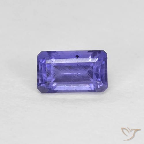 0.30ct Natural Dark Bluish Purple Iolite, Emerald Cut, VS