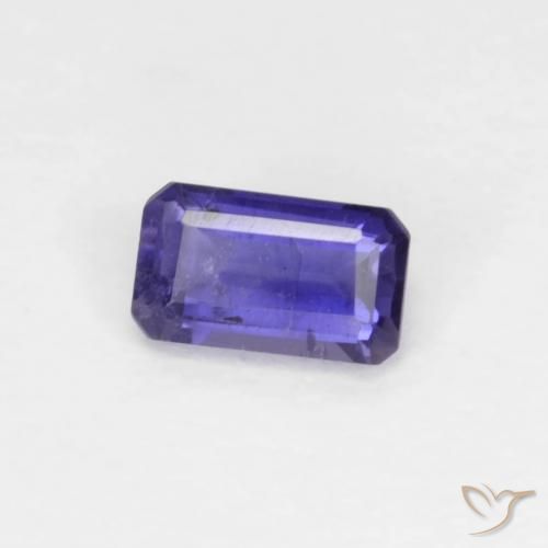 0.26 ct Violet Iolite Stone, Natural Iolite in Octagon Step Cut Shape for Sale