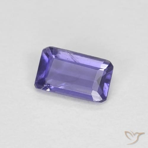 0.20 ct Violet Iolite Stone, Natural Iolite in Octagon Step Cut Shape for Sale