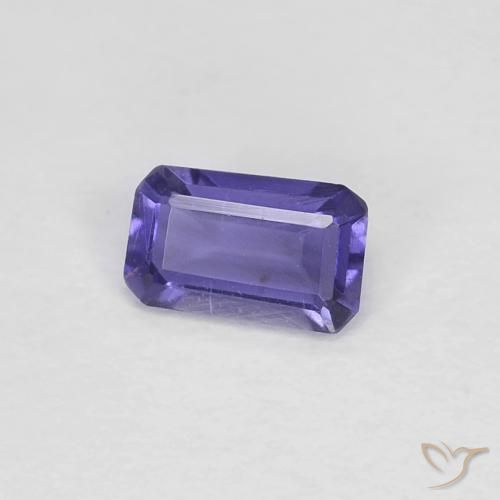 0.2 ct Octagon Cut Iolite, 4.9 x 3 mm From Madagascar, Photo A