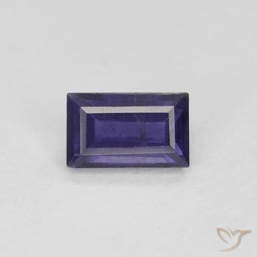 0.26 ct Baguette Cut Iolite, 4.9 x 3 mm From Madagascar, Photo A