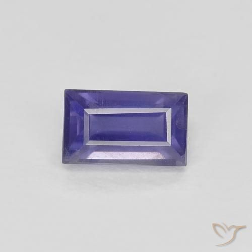 0.32 ct Baguette Cut Iolite, 5 x 3 mm From Madagascar, Photo A