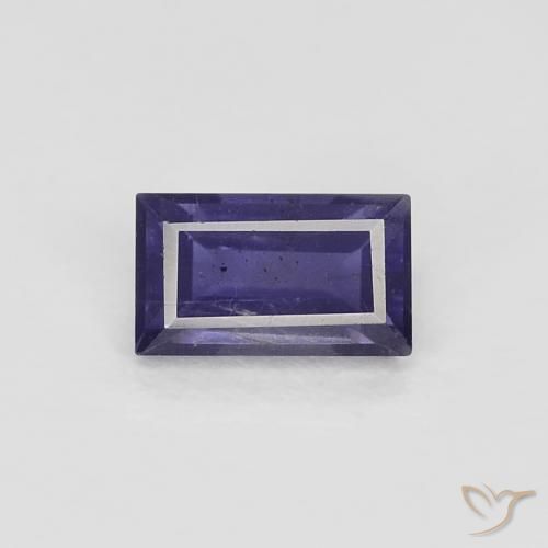 0.3 ct Baguette Cut Iolite, 5.1 x 3 mm From Madagascar, Photo A