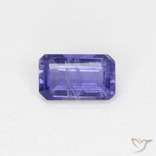 0.24ct Natural Deep Purple Iolite, Emerald Cut, SI