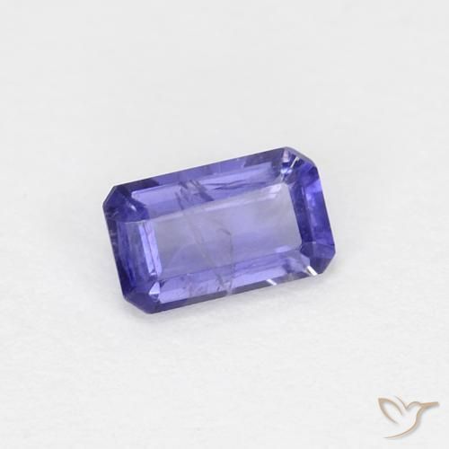 0.24 ct Violet Iolite Stone, Natural Iolite in Octagon Step Cut Shape for Sale