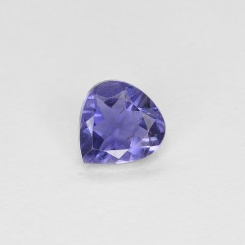 Iolita Violeta Corte en forma de pera de 0.3 ct de Brasil, dimensión 5 x 4,8mm, piedra preciosa natural No tratado, claridad vvs-vs, Iolita de 1 pieza en color Púrpura azulado oscuro, dureza Mohs de 7 - 7.5 Adecuado para joyas de uso diario, Photo A