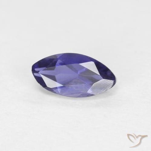 0.24 ct Violet Iolite Stone, Natural Iolite in Marquise Facet Shape for Sale