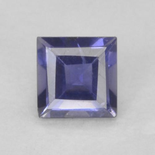 3 x 3mm quadratischer blauer Iolith aus Madagaskar, Gewicht von 0,12 ct, natürlicher Edelstein in VS Reinheit, 1 Stück quadratischer Iolith - Farbe: Tiefblau, Mohs-Härte von 7 - 7,5 Geeignet für den täglichen Gebrauch im Schmuck, Photo A