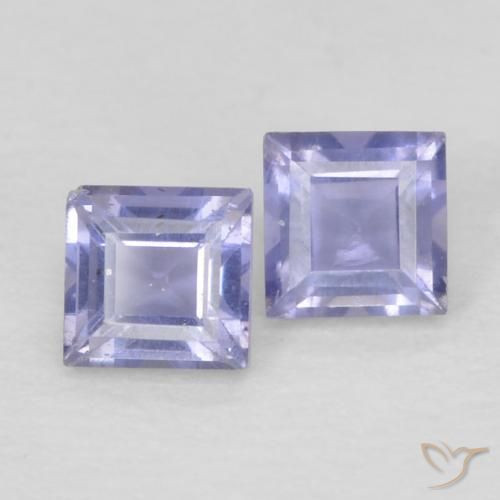 0.19ctw Natural Dark Bluish Purple Iolite, Square, VS