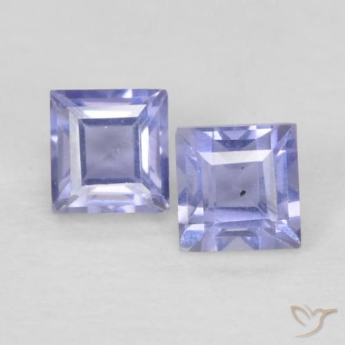 0.2 ct Square Cut Iolite, 2.6 x 2.6 mm From Madagascar, Photo A