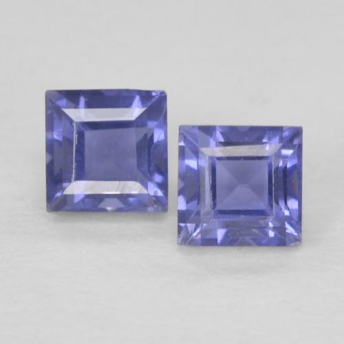 0,23 ct Iolith im Quadratschliff, 2,6 x 2,6 mm aus Madagaskar, Photo A