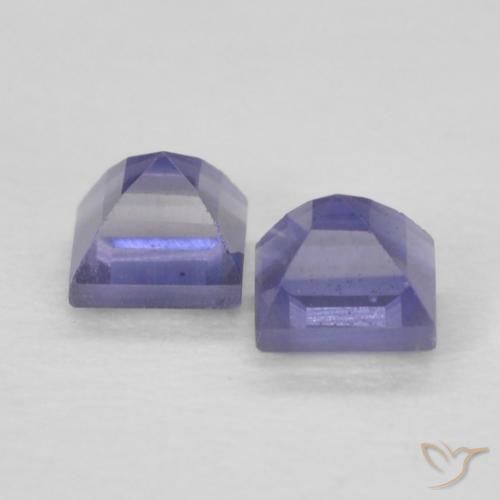 Iolite Gemstones in 2.6 x 2.5 mm Size for Sale, Iolite Stones in Dark Bluish Purple Color