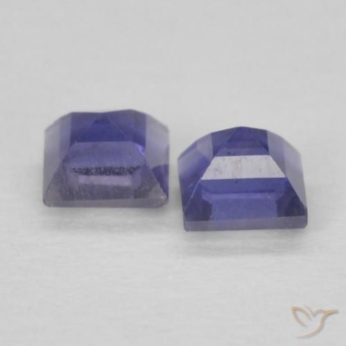 Iolite Gemstones in 2.6 x 2.6 mm Size for Sale, Iolite Stones in Dark Bluish Purple Color