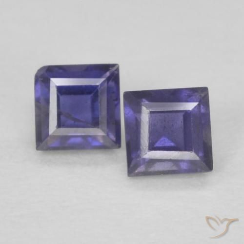 0.15ctw Natural Deep Purple Iolite, Square, VS