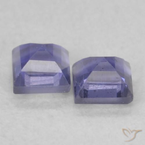 Iolite Gemstones in 2.7 x 2.6 mm Size for Sale, Iolite Stones in Dark Bluish Purple Color