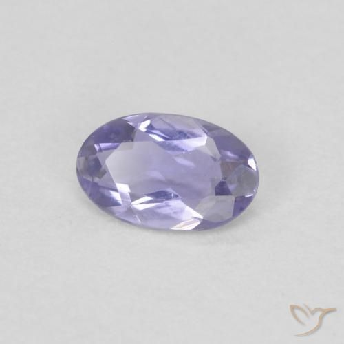 0.15 ct Violet Iolite Stone, Natural Iolite in Oval Facet Shape for Sale