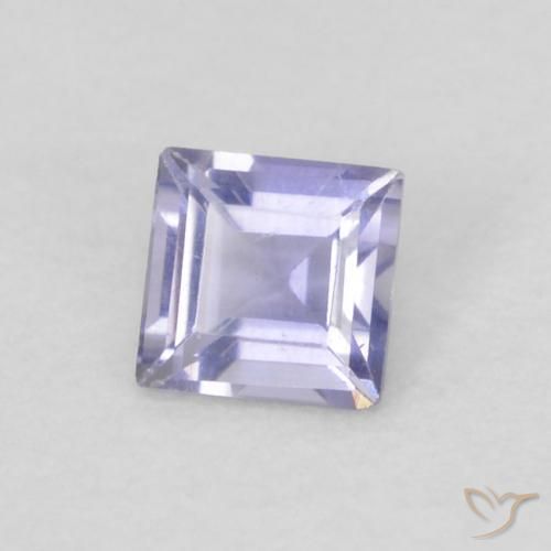 0.12 ct Violet Iolite Stone, Natural Iolite in Square Facet Shape for Sale