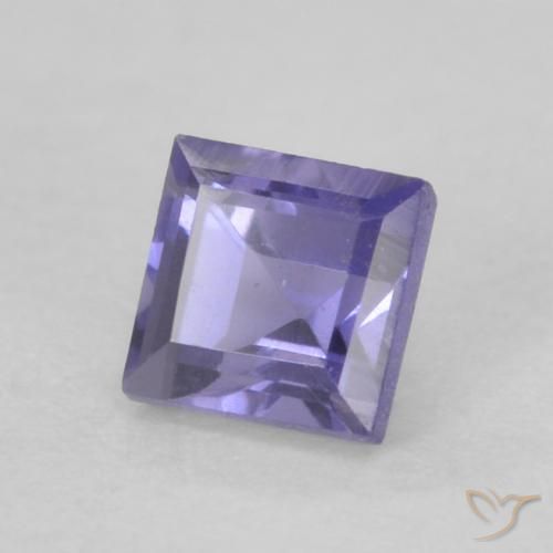 0.20 ct Violet Iolite Stone, Natural Iolite in Square Facet Shape for Sale