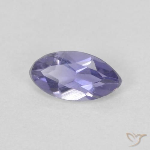 0.19 ct Violet Iolite Stone, Natural Iolite in Marquise Facet Shape for Sale