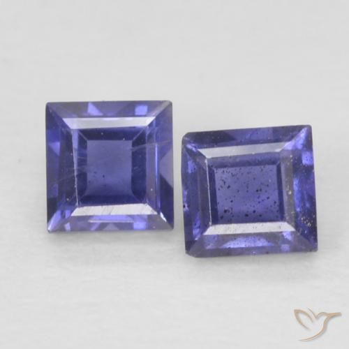 0.21 ct Square Cut Iolite, 2.7 x 2.6 mm From Madagascar, Photo A