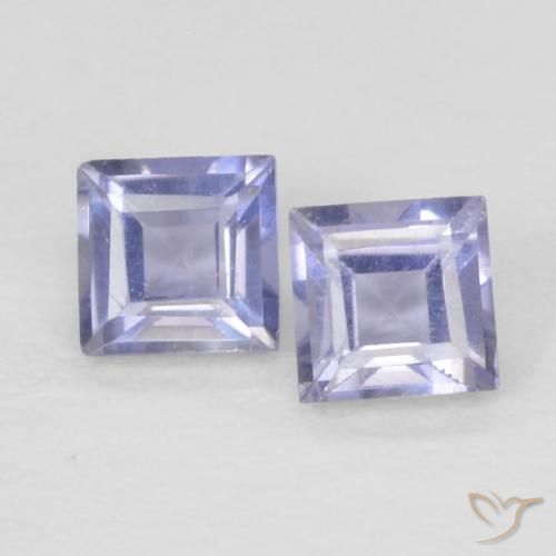 0.17 ct Square Cut Iolite, 2.6 x 2.5 mm From Madagascar, Photo A