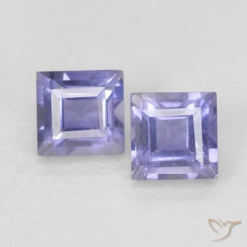 0.19 ct Square Cut Iolite, 2.6 x 2.6 mm From Madagascar, Photo A