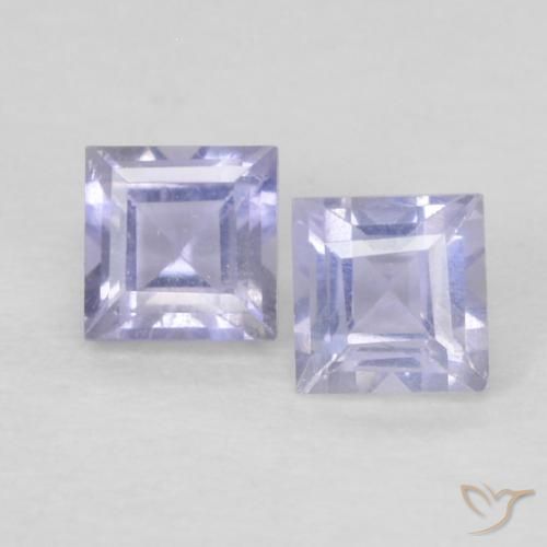 0.2 ct Square Cut Iolite, 2.6 x 2.6 mm From Madagascar, Photo A