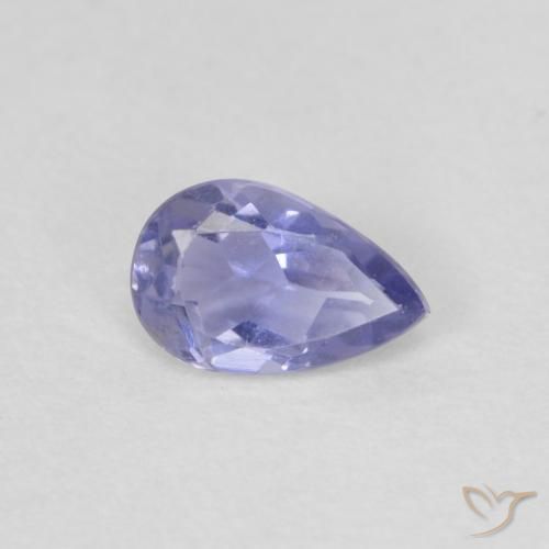 0.17 ct Violet Iolite Stone, Natural Iolite in Pear Facet Shape for Sale