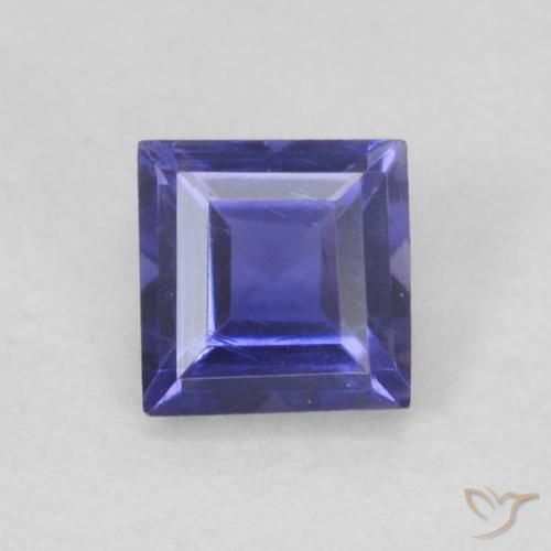 0.12ct Natural Dark Bluish Purple Iolite, Square, VVS