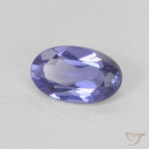 0.16 ct Violet Iolite Stone, Natural Iolite in Oval Facet Shape for Sale