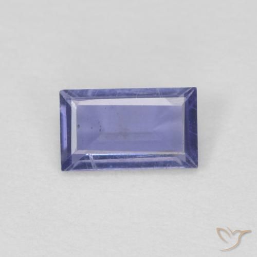 0.20ct Natural Royal Violet Iolite, Baguette, VS