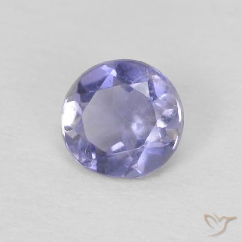 0.17 ct Blue Iolite Stone, Natural Iolite in Round Facet Shape for Sale