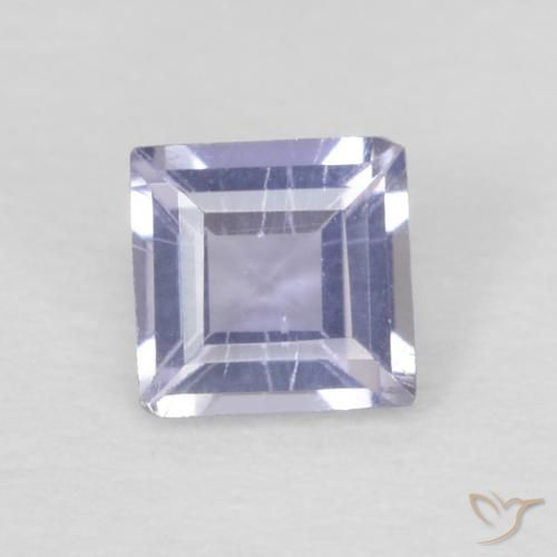 Iolite Bleu square facet de Madagascar, 3,1 x 3mm, poids de 0,12 ct, pierre gemme naturelle Non traité de pureté VS, 1 pièce de iolite, couleur Bleu argenté, dureté Mohs de 7 à 7.5 convient aux bijoux de tous les jours, pierre de sagesse, Photo A