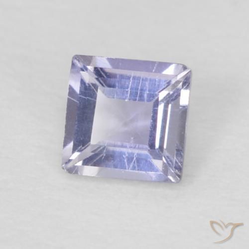 0.12 ct Blue Iolite Stone, Natural Iolite in Square Facet Shape for Sale