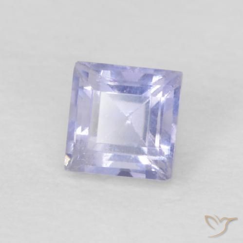0.15 ct Violet Iolite Stone, Natural Iolite in Square Facet Shape for Sale