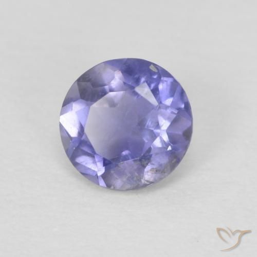 0.23 ct Violet Iolite Stone, Natural Iolite in Round Facet Shape for Sale