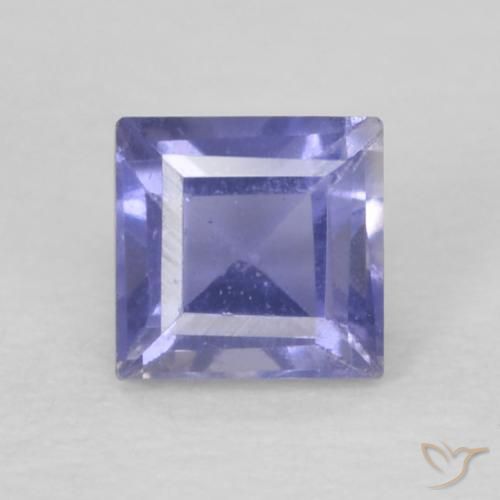 0.14ct Natural Silverish Blue Iolite, Square, VS