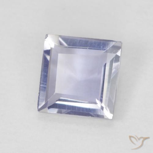 0.28 ct Violet Iolite Stone, Natural Iolite in Square Facet Shape for Sale