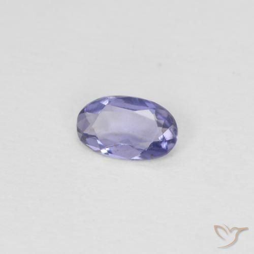 0.13 ct Violet Iolite Stone, Natural Iolite in Oval Facet Shape for Sale