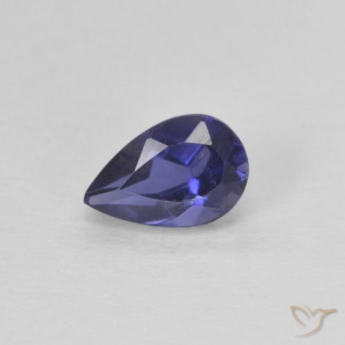 0.38 ct Pear Cut Iolite, 5.8 x 3.8 mm From Madagascar, Photo A