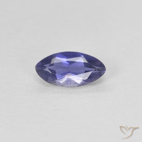 0.27ct Natural Dark Bluish Purple Iolite, Marquise, VS