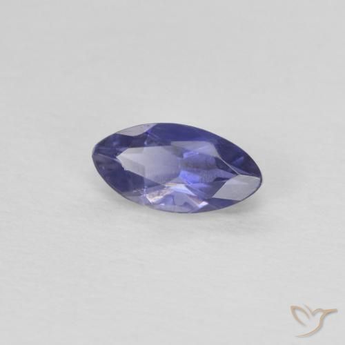 0.27 ct Violet Iolite Stone, Natural Iolite in Marquise Facet Shape for Sale