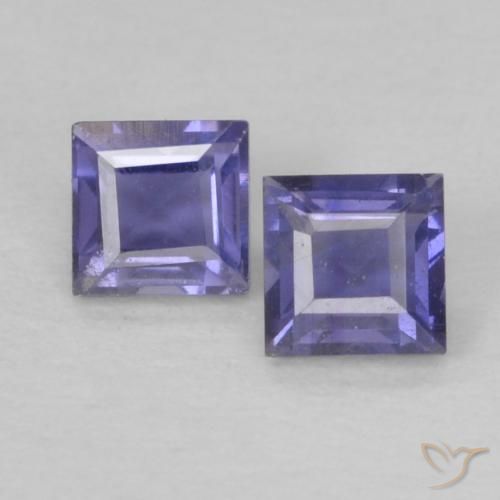 0.18 ct Square Cut Iolite, 2.6 x 2.6 mm From Madagascar, Photo A