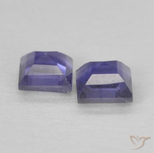 Iolite Gemstones in 2.6 x 2.6 mm Size for Sale, Iolite Stones in Dark Bluish Purple Color