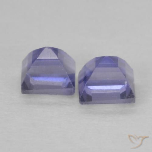 Iolite Gemstones in 2.7 x 2.6 mm Size for Sale, Iolite Stones in Dark Bluish Purple Color