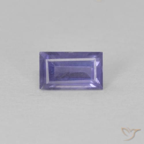 0.28ct Natural Deep Purple Iolite, Baguette, VS
