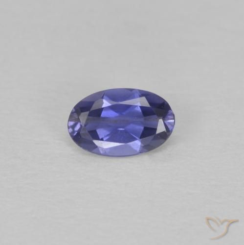 0.18 ct Oval Cut Iolite, 4.8 x 3 mm From Madagascar, Photo A