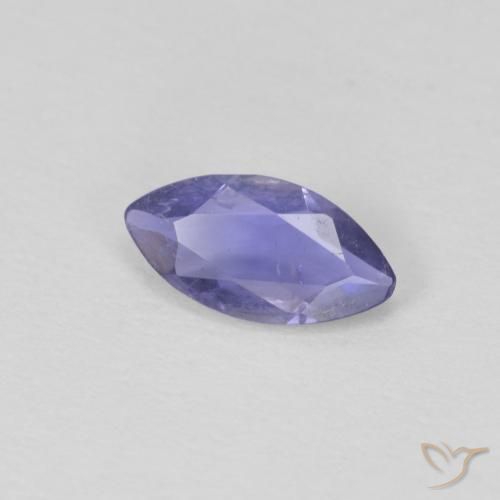 0.39 ct Violet Iolite Stone, Natural Iolite in Marquise Facet Shape for Sale