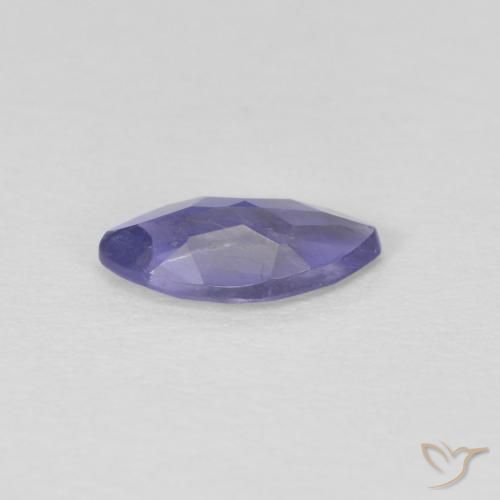 Iolite Gemstone in 7.6 x 3.9 mm Size for Sale, Iolite Stone in Dark Bluish Purple Color